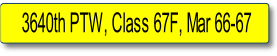 3640th PTW, Class 67F, Mar 66-67.